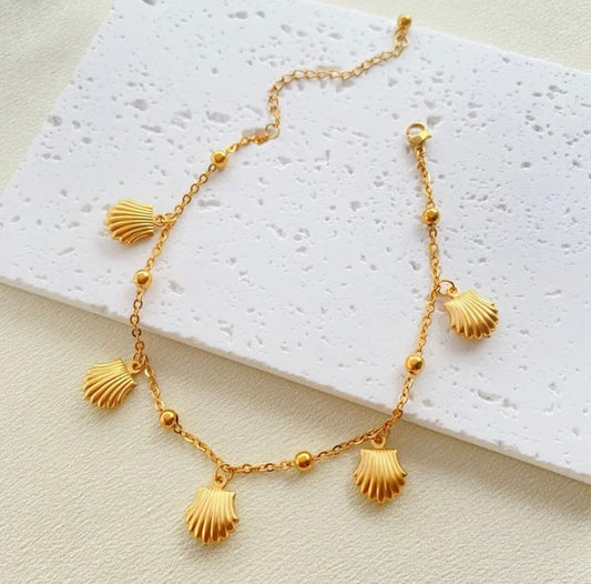 Bracelet de cheville coquillages